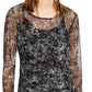 Blusa feminina franzida com bainha amarrada, preta, tamanho pequeno, da INC International Concepts