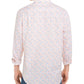 Camisa estampada masculina de tenista Club Room, branca, tamanho pequeno