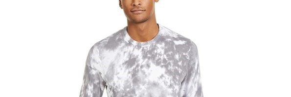 Suéter masculino Gnover Tie Dye da INC International Concepts, branco, tamanho pequeno