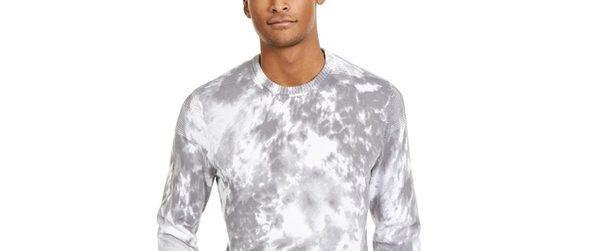 Suéter masculino Gnover Tie Dye da INC International Concepts, branco, tamanho XX-G