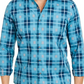 Camisa xadrez masculina Tasso Elba Stretch Box, azul marinho, tamanho extragrande
