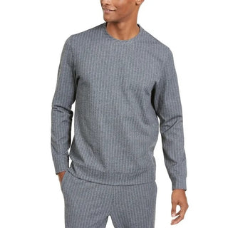 Moletom Alfani Masculino Classic Fit Stretch Listrado Cinza Tamanho Grande