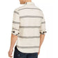 Camisa listrada masculina Sun + Stone Ivan bege cáqui tamanho X-Large