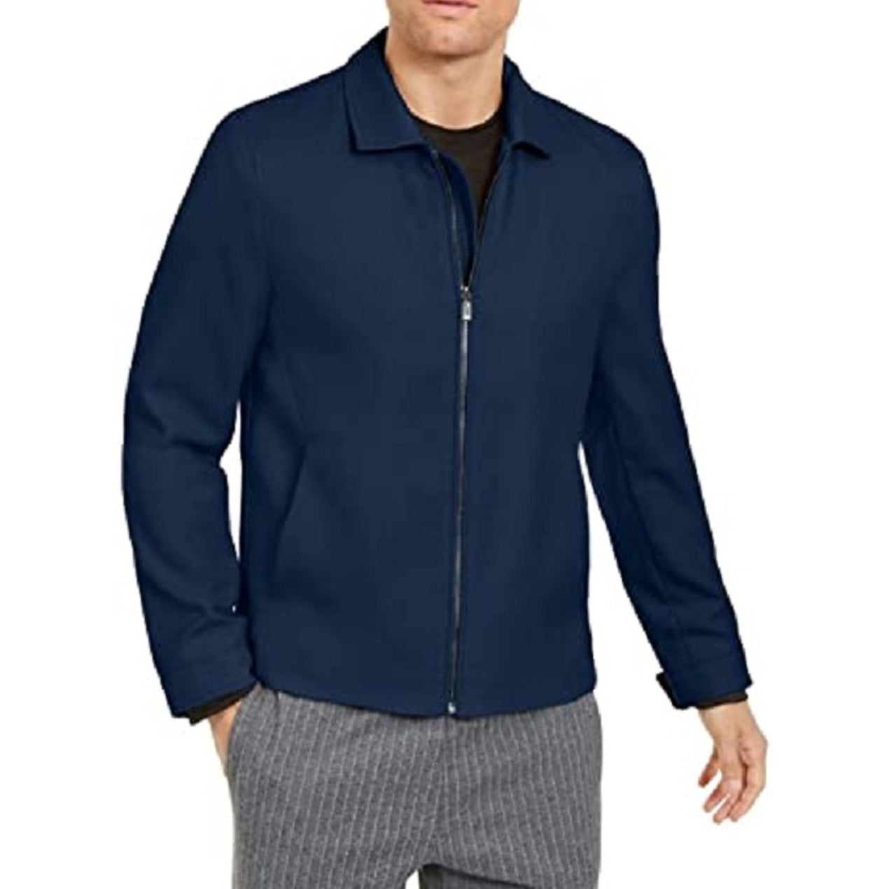 Jaqueta Alfani Masculina Full-Zip Azul Escuro Tamanho X-G