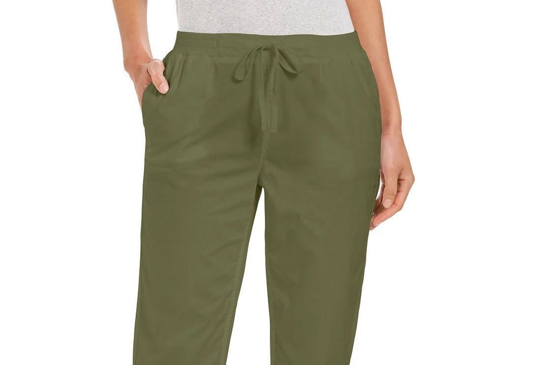 Calça utilitária com punho e fecho pull-on feminina Style &amp; Co, verde, tamanho 16