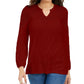 Top de crochê feminino Style &amp; Co, vermelho escuro, tamanho X-G