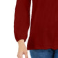 Top de crochê feminino Style &amp; Co, vermelho escuro, tamanho X-G