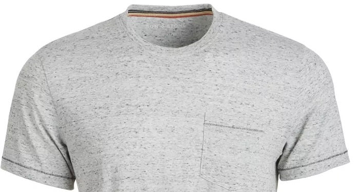 Camiseta masculina Sun + Stone Blair com gola contrastante e costura, tamanho XX-G