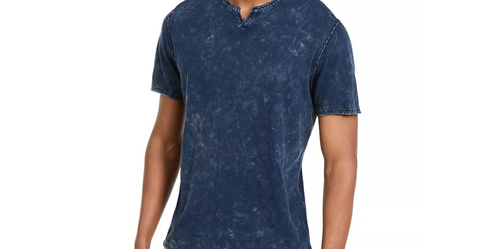 Camiseta masculina tie-dye da INC International Concepts Row, azul, tamanho grande