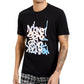 Camiseta masculina com estampa de grafite da INC International Concepts, preta, tamanho médio