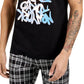 Camiseta masculina com estampa de grafite da INC International Concepts, preta, tamanho médio