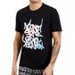 Camiseta masculina com estampa de grafite da INC International Concepts, preta, tamanho pequeno