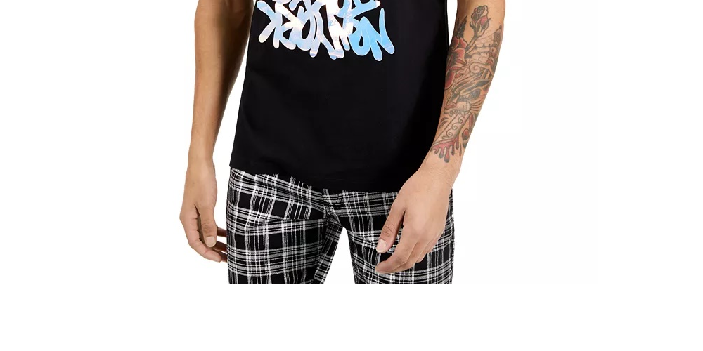 Camiseta masculina com estampa de grafite da INC International Concepts, preta, tamanho pequeno