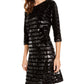 Vestido tubinho com lantejoulas feminino INC International Concepts, preto, tamanho pequeno