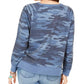 Moletom camuflado feminino Style &amp; Co, azul, tamanho pequeno