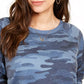 Moletom camuflado feminino Style &amp; Co, azul, tamanho X-G