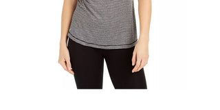 Ideology Regata feminina com alças nas costas, preta, tamanho X-S