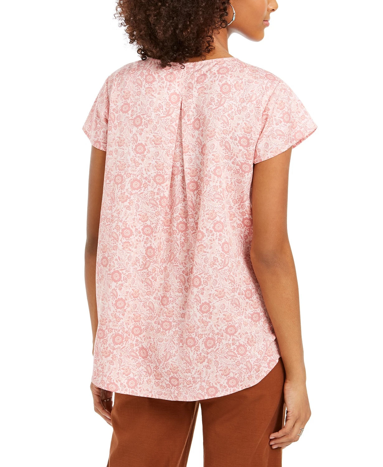 Blusa feminina com botões e estampa floral estilo &amp; co, rosa, tamanho extragrande