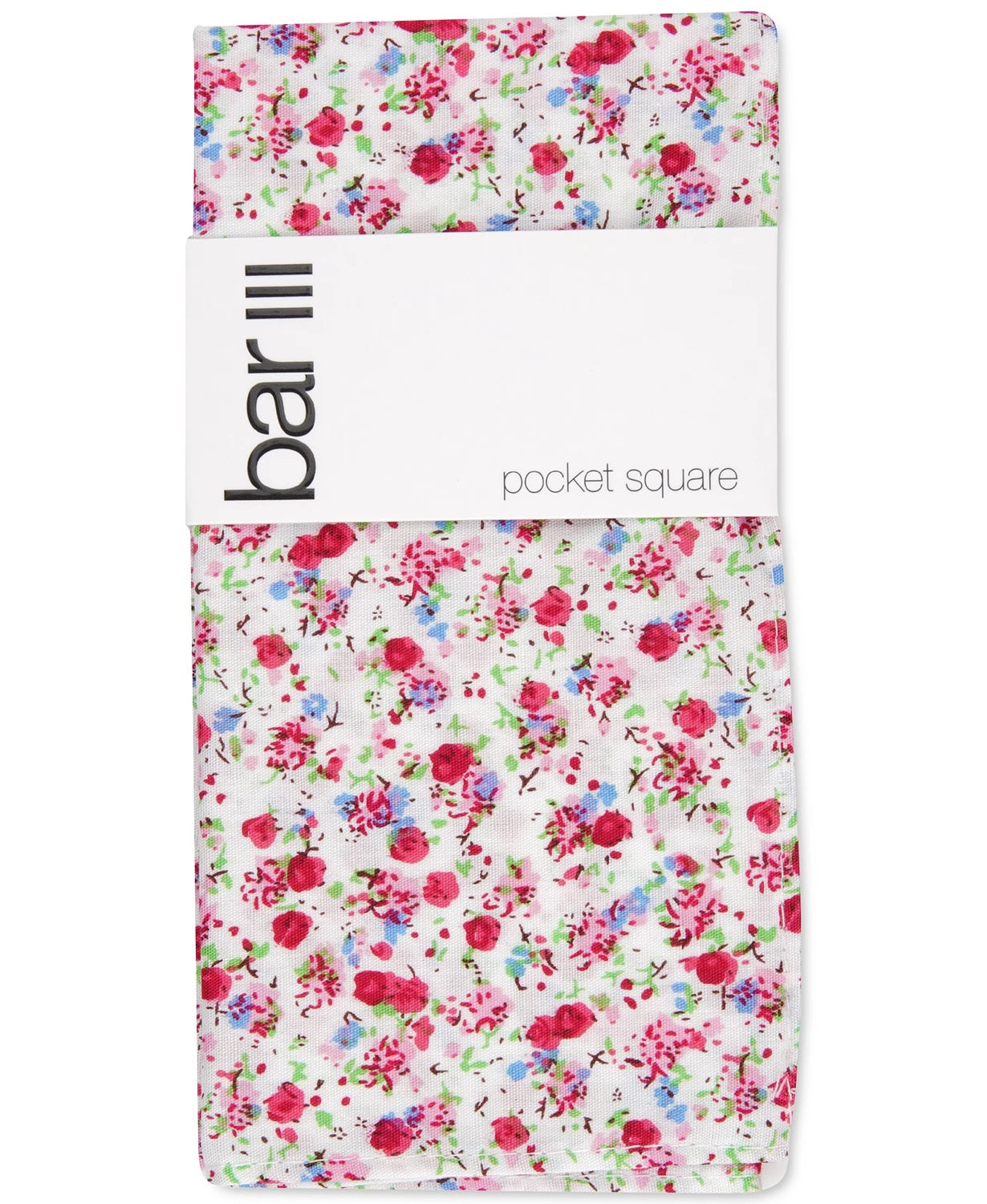 Lenço de bolso floral Bourke masculino Bar III rosa tamanho regular