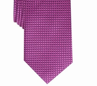 Gravata Alfani Slim Neat Masculina Rosa Tamanho Regular