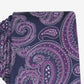 Gravata de seda paisley masculina Tasso Elba roxa tamanho regular