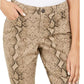 Calça jeans skinny estampada com controle de barriga curvilínea feminina Style &amp; Co, marrom, tamanho 10
