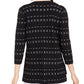 Cardigan feminino Alfani com abertura frontal e ponto pontilhado, preto, tamanho pequeno