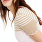 Blusa feminina estampada London da Maison Jules, bege, tamanho médio
