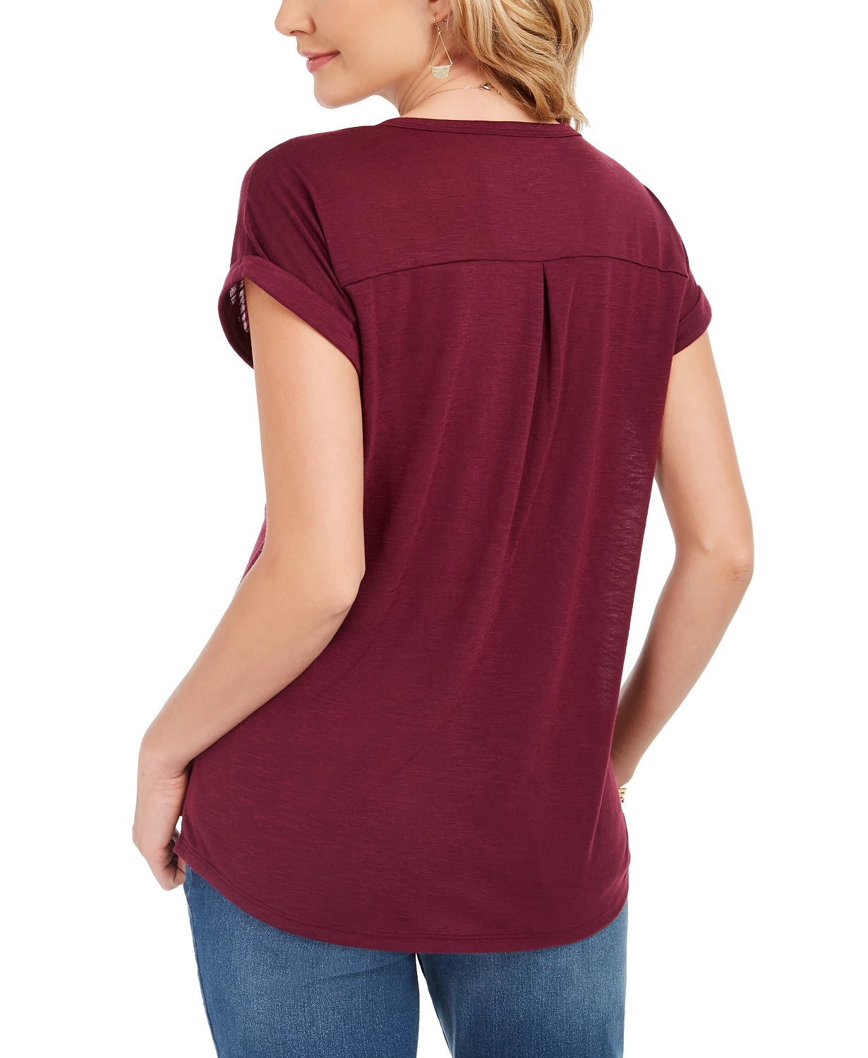 Camiseta feminina gráfica Style &amp; Co, roxa, tamanho extra pequeno