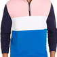 Moletom Club Room Masculino Regular Fit Colorblocked 1/4 Zip Rosa Tamanho Grande