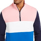 Moletom Club Room Masculino Regular Fit Colorblocked com Zíper 1/4 Rosa Médio Tamanho P