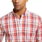 Camisa xadrez masculina Club Room vermelha tamanho pequeno