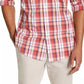 Camisa xadrez masculina Club Room vermelha tamanho pequeno
