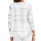Blusa feminina estilo &amp; co com estampa e botões, azul marinho, tamanho pequeno