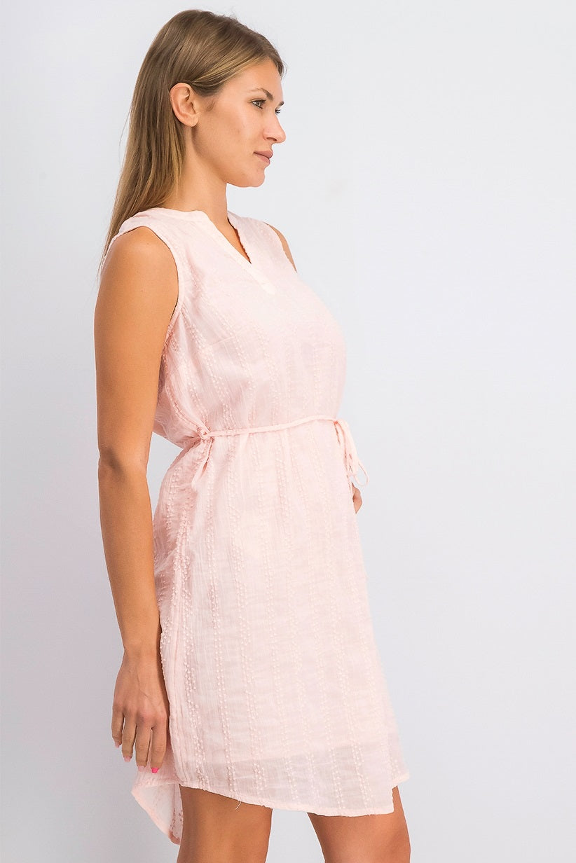 Vestido de algodão texturizado feminino Style &amp; Co, branco, tamanho médio