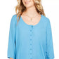 Blusa feminina estilo swing azul tamanho extrapequeno