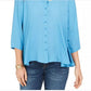 Blusa feminina estilo swing azul tamanho extrapequeno