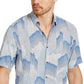 Camisa Alfani Masculina Fallen Geo Print Azul Marinho Tamanho Grande
