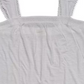 Regata feminina bordada com alças largas estilo &amp; co, branca, tamanho extrapequeno