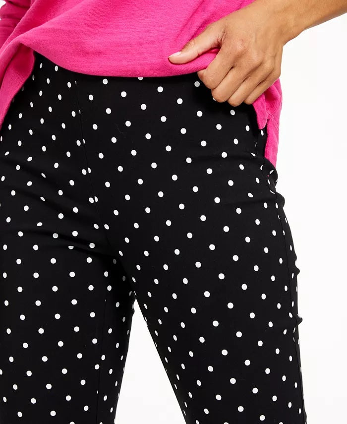 Calça Capri Skinny com Controle de Barriga Charter Club Feminina, Preta, Tamanho 8