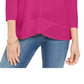 Estilo &amp; Co Feminino Detalhe de Costura Alto Baixo Top Azul Tamanho P