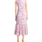 Vestido envelope falso com babados e ilhós estampados Charter Club feminino, rosa escuro, tamanho 8