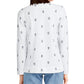 Camiseta feminina Charter Club de algodão com bordado Anchor, branca, tamanho pequeno