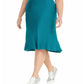 INC International Concepts Saia midi plus size com corte enviesado feminina verde tamanho 0X
