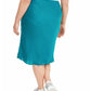 INC International Concepts Saia midi plus size com corte enviesado feminina verde tamanho 0X
