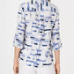 Camisa feminina com estampa de veleiro Charter Club, branca, tamanho grande