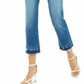 Calça jeans feminina INC International Concepts Curvy com bainha dupla e tornozelo, azul, tamanho 8