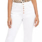 Calça jeans feminina INC International Concepts Curvy com bainha dupla, branca, tamanho 12