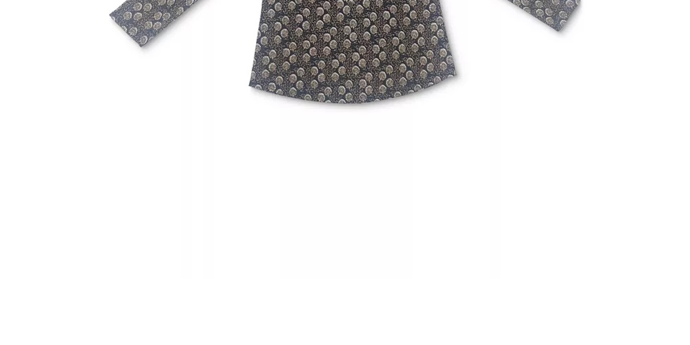 Camisa Henley Estampada Feminina Style &amp; Co Preta Tamanho Médio