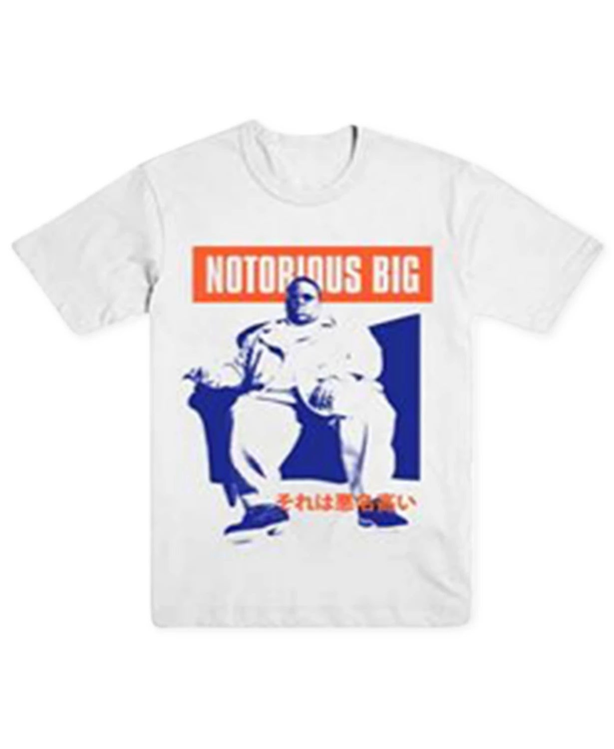 Camiseta masculina Merch Traffic Biggie Kanji Graphic, branca, tamanho XX-G